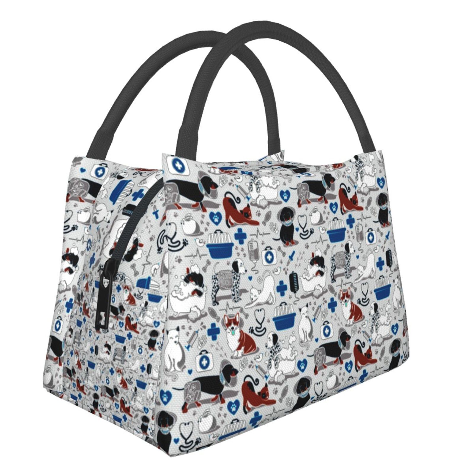 Leuke Roze Verse Koeltassen Verpleegkundige Print Waterdichte Oxford Doek Draagbare Rits Thermische Lunch Tassen Voor Vrouwen Lunch Voedsel Zakken: 436649174