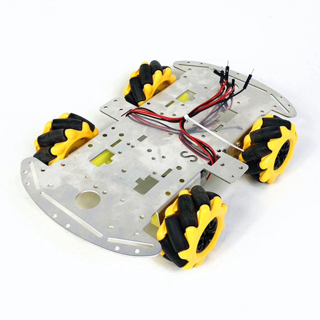 4WD Omnidirectionele Wielen Robot Slimme Auto Chassis Kits Met Tt Motor Voor Diy Onderwijs Robot Smart Car Kit Voor Student kids