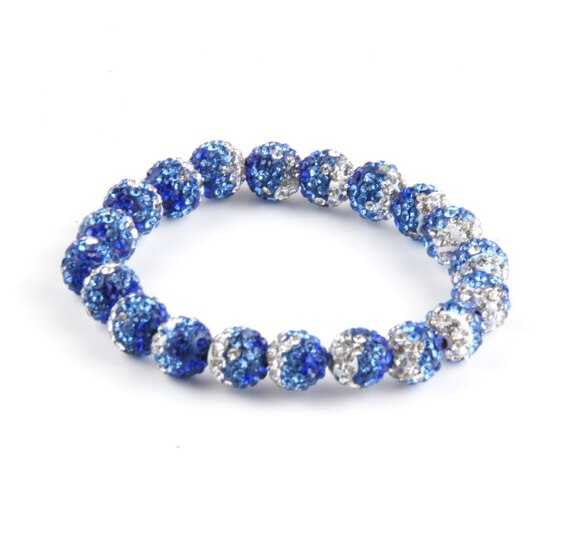 10mm 4 stks/partij j3656 mix Geleidelijke Verandering multicolor gemengde Crystal Disco Pave Ball bead Armbanden Armbanden voor mannen vrouwen: 3
