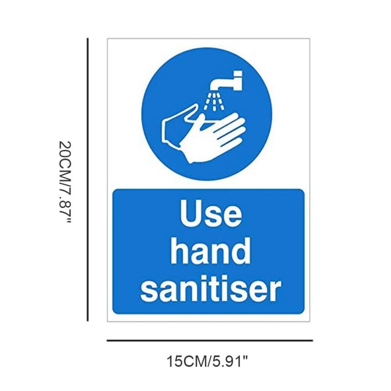 15x20cm Toilet Waterproof PVC Sticker Signs For Dressing Room In Public Places Bathroom Reminder Stickers