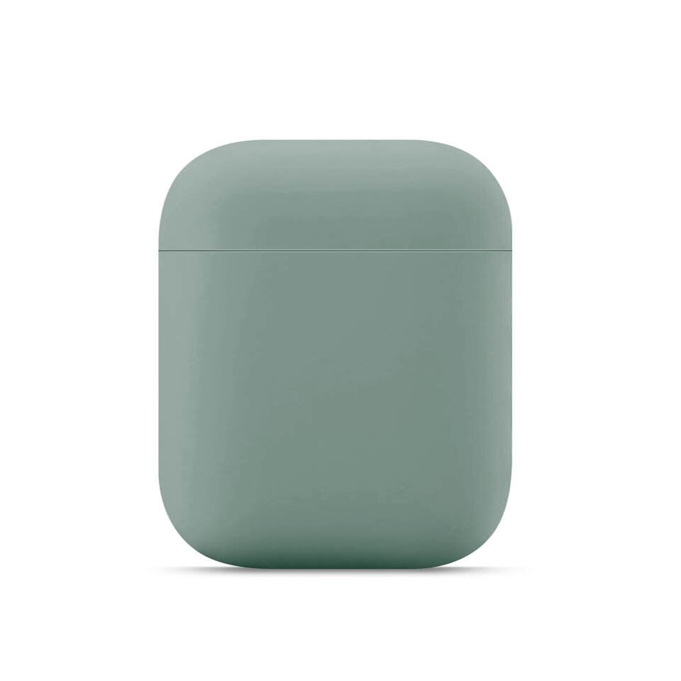 Funda de silicona para Airpods 2/1 cubrir lindo Airpods Ultra-delgada Airpods 2 MIFN auriculares para los Airpods 2/1 casos: Greyish Green