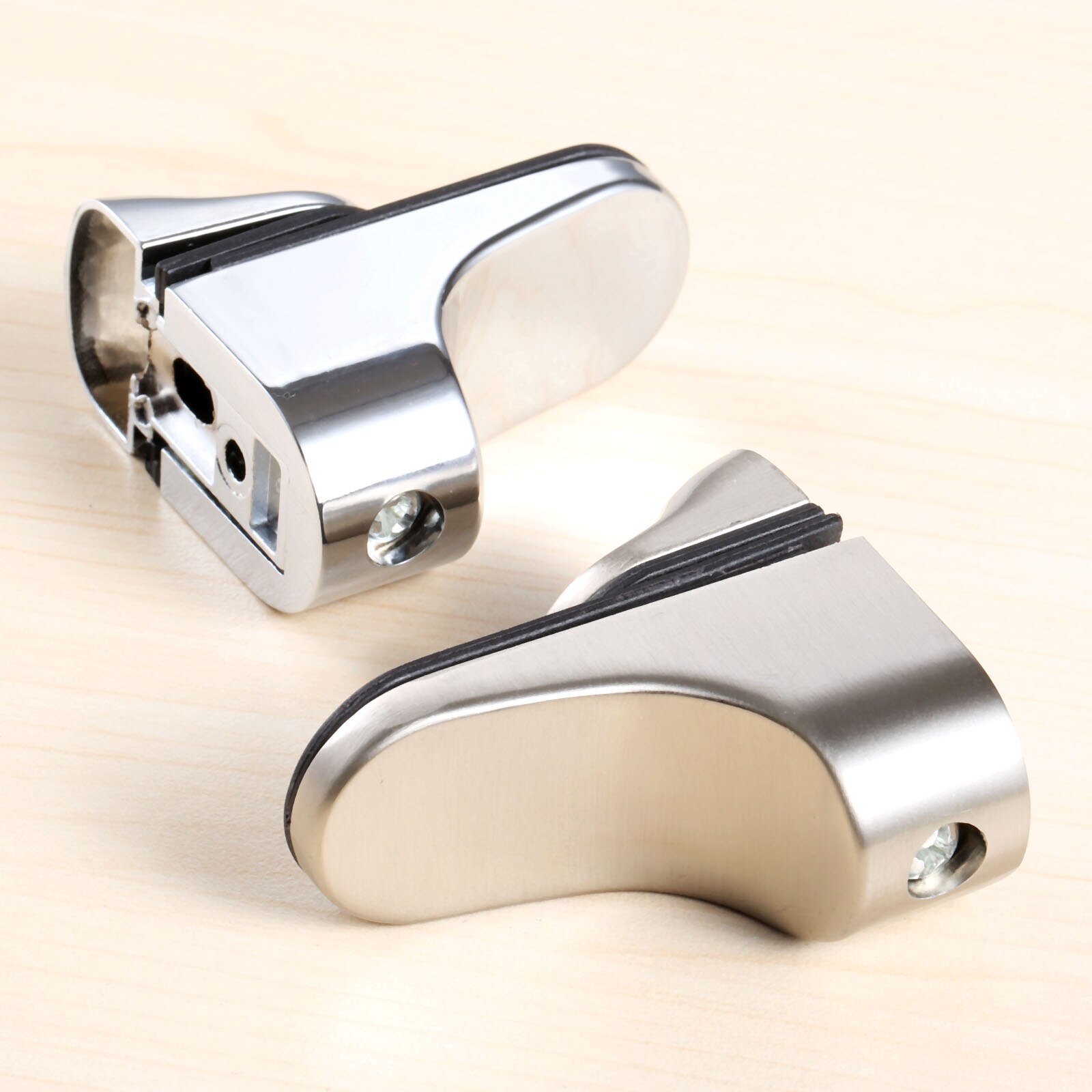 1Pc Adjustable Glass Shelf Support Metal Shelf Holder Bracket Support For Glass or Wood Shelves Glasses Clamps with Screws