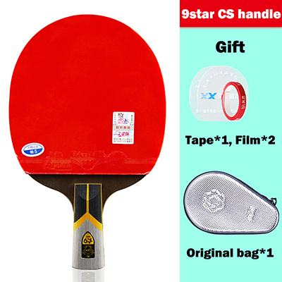 Raqueta de tenis de mesa Friendship 729 King 9 Star 8 Star, paleta de Ping Pong de carbono, bate de Ping Pong adhesivo alto con bolsa: Borgoña