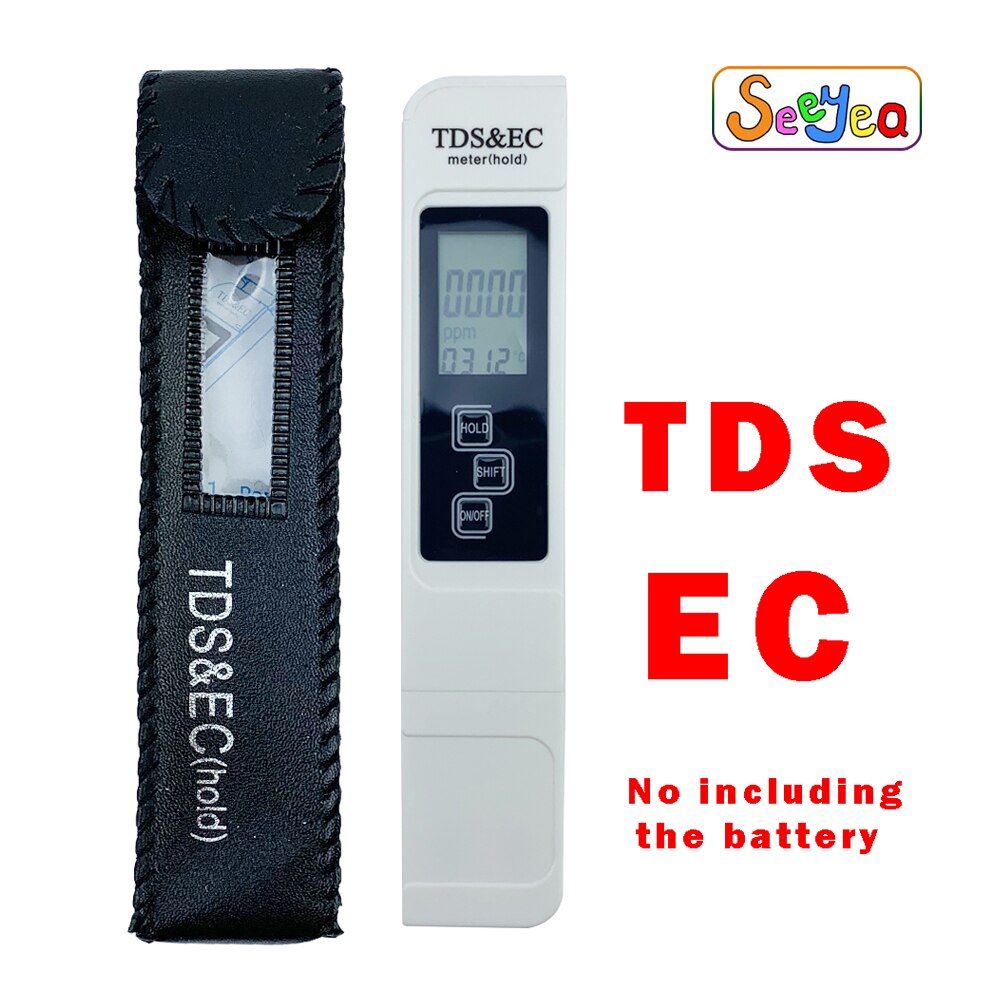Aquarium Ph Meter Tester Ph Meter Digitale Lcd Pen Tds Meter Digitale Water Tester Digitale 0.0-14.0 Ec Tds ph Zwembad Tester Seeyea: White-00260-1