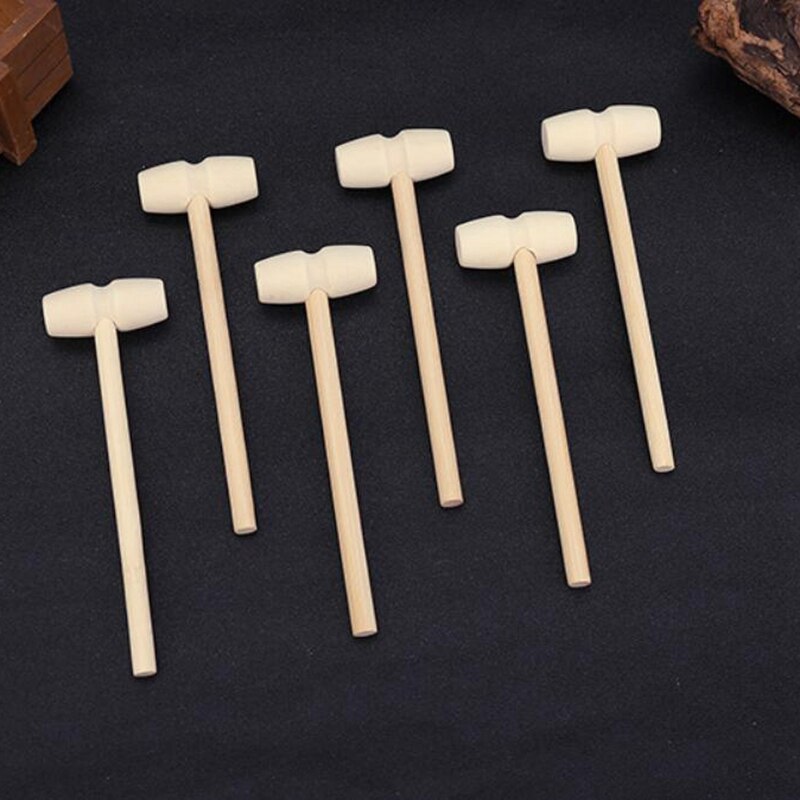 50 Stuks Kleine Houten Hamer Houten Mallet Hamer Voor Diy Houtbewerking Huishoudelijke Multi Hand Tool