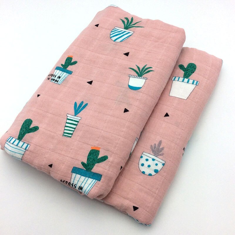 Baby wrap bomull filt 120*120 ,  muslin baby nyfödda filt, baby swaddle filt: A08