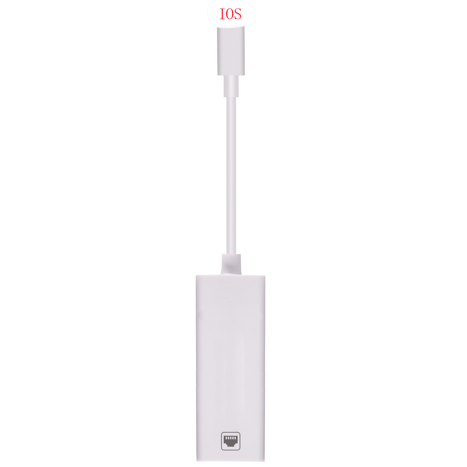 Adaptador de cable de red de 100Mbps para Lightning a RJ45 Ethernet LAN con cable compacto de viaje para iPhone para iPad Series