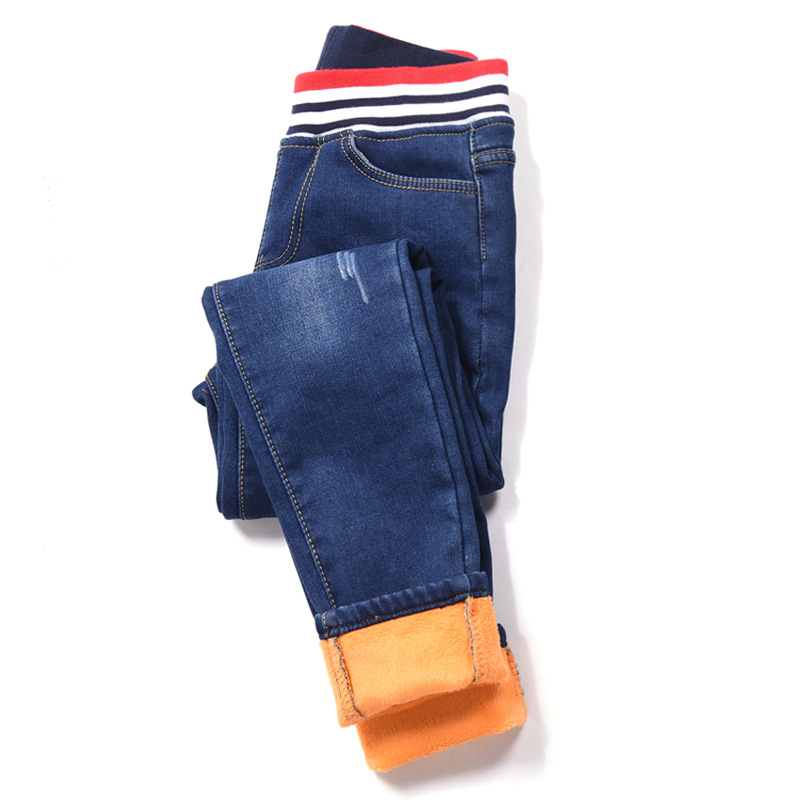 heipeiwa Winterjeans voor dames, fleece gevoerde jeans, thermische dikke skinny denim broek, slim, stretch, warme jeggings, Zwart, S