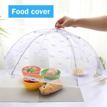 Keuken Voedsel Paraplu Cover Kant Mesh Screen Cover Inklapbare Anti Fly Mosquito Picknick Grote Voedsel Covers Keuken Accessoires