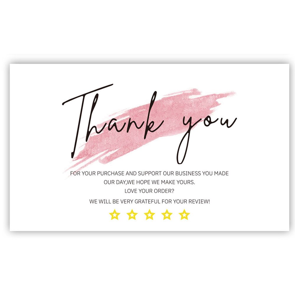 10-30 Pcs/pack Thank You For Your Order Card With Red Heart Thank You Card For Small Business Commodity Decoration Card Labels: QY946 / 30PCS