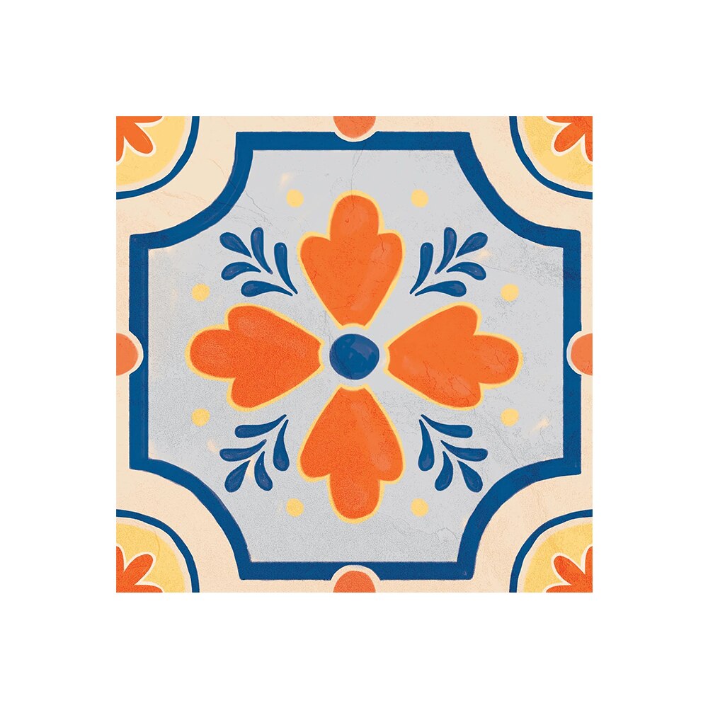 Gardenia Oranje Vloertegel Sticker Panel Adhesive Tegels Sticker Floor Badkamer Decoratie Schil En Stok Backsplash Behang: FS2053-1 / 15cmx15cmx10pcs