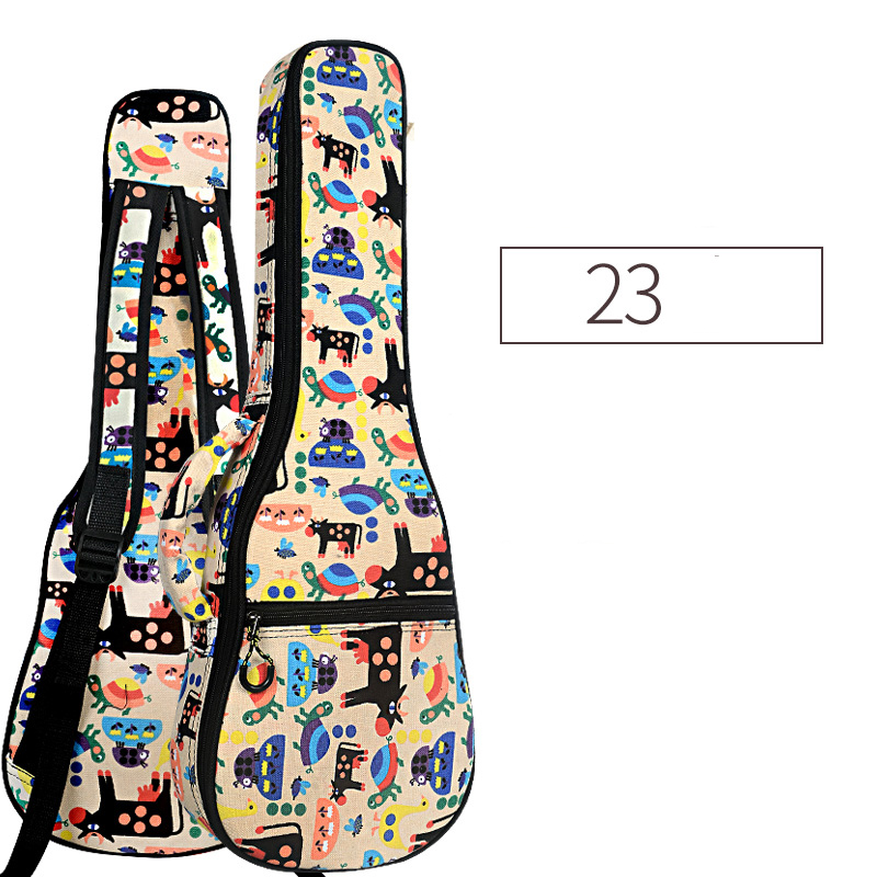 21/23/26 Inch Ukulele Rugzak Plus Katoen Schouder Gitaar Tas Ukulele Dikke Etnische Stijl Piano Sets: A6