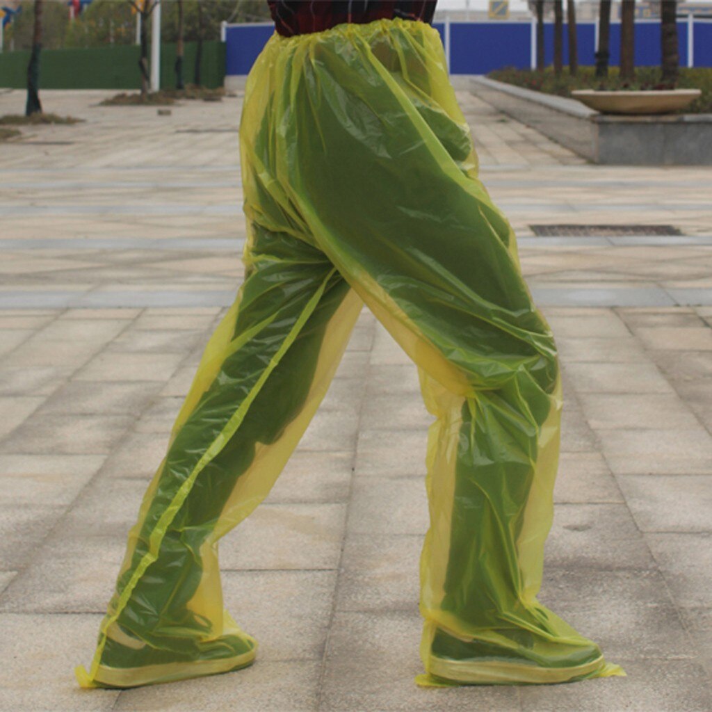 Disposable Protective Raincoat Pants Unsex Protective Splashing Saliva Cover Transparent Dustproof Waterproof Raincoats Pants