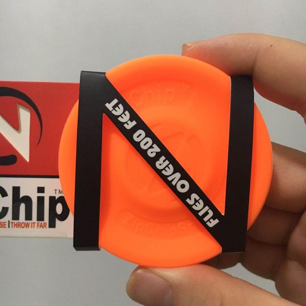 10 farben Mini Tasche Flexible Zip Chip Fliegen Discs können wählen Weichen Neue Spin Zipchip In Fang Spiel Flying Disc: Orange