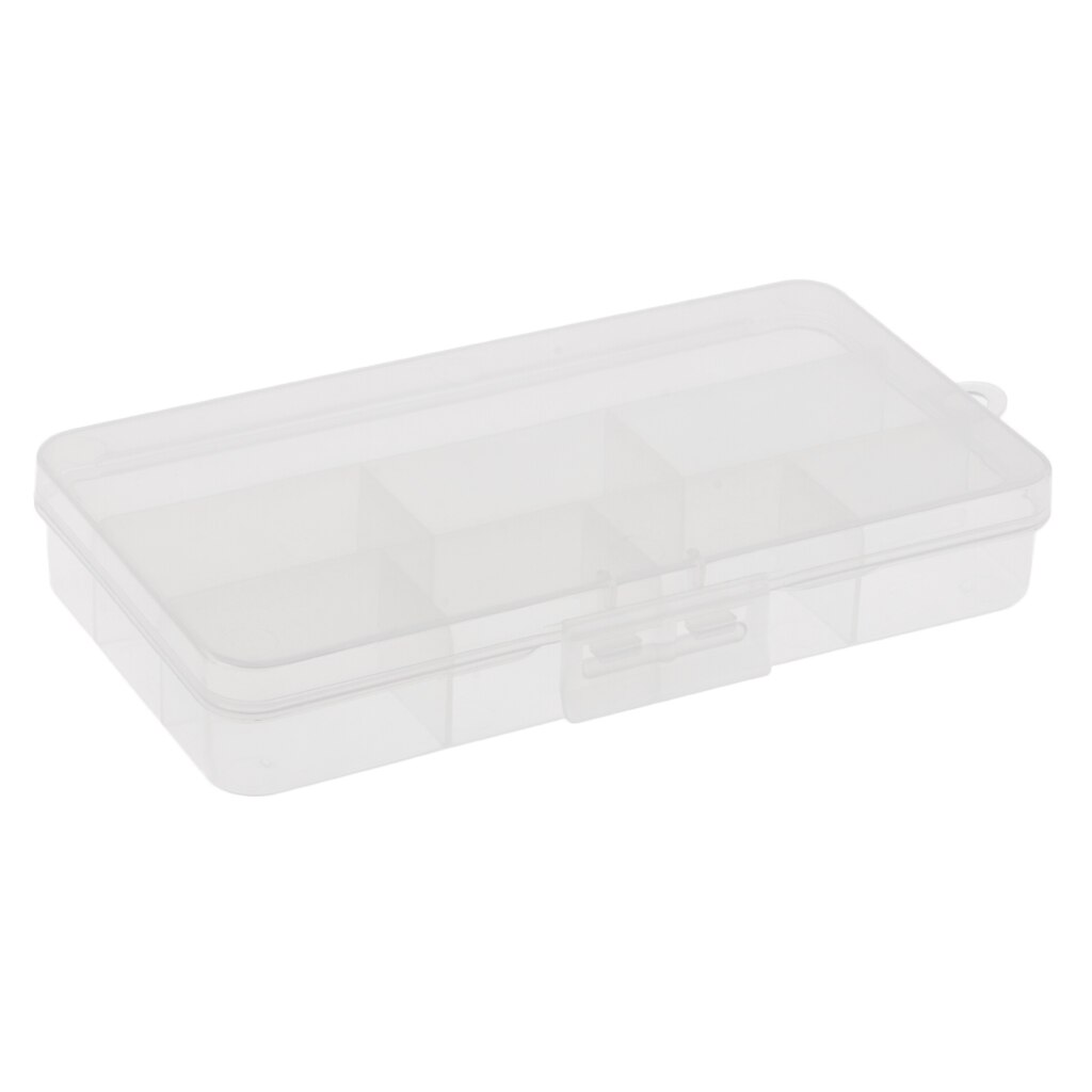 Transparent 8 Compartments Fishing Lure Bait Box Fishing Bead Snap Jig Case Fishing Tackle Boxes