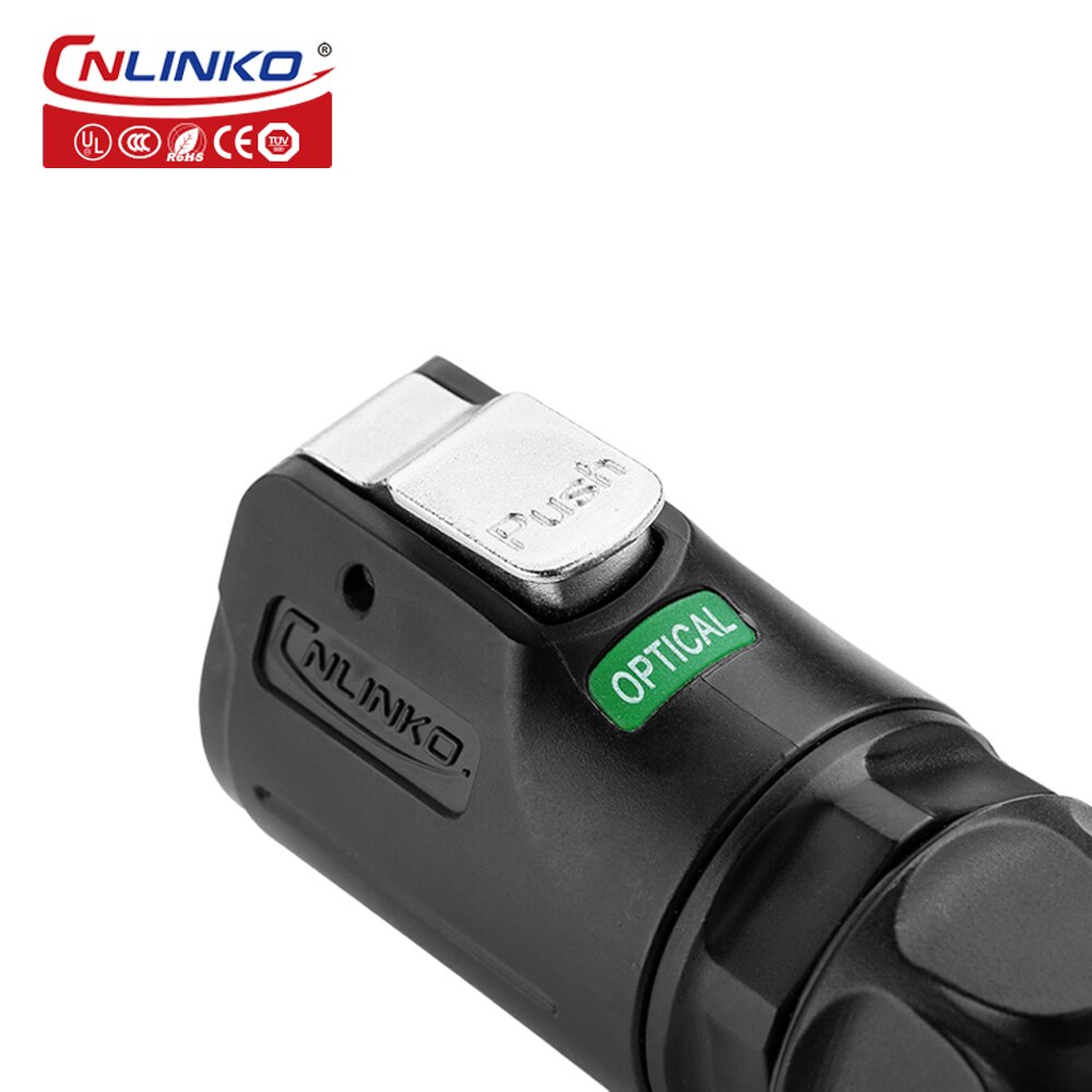 CNLINKO M24 Optical Fiber Connector LC Fiber Optic Signal Adapter Fast Quick Lock Waterproof IP67 Male Plug Female Socket