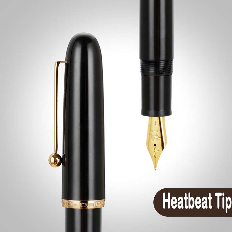 JINHAO 9016 Fountain Pen Acrylic Transparent White Spin Pen EF F M Nib Stationery Office School Supplies Writing Pen PK 9019: WHITE / XF