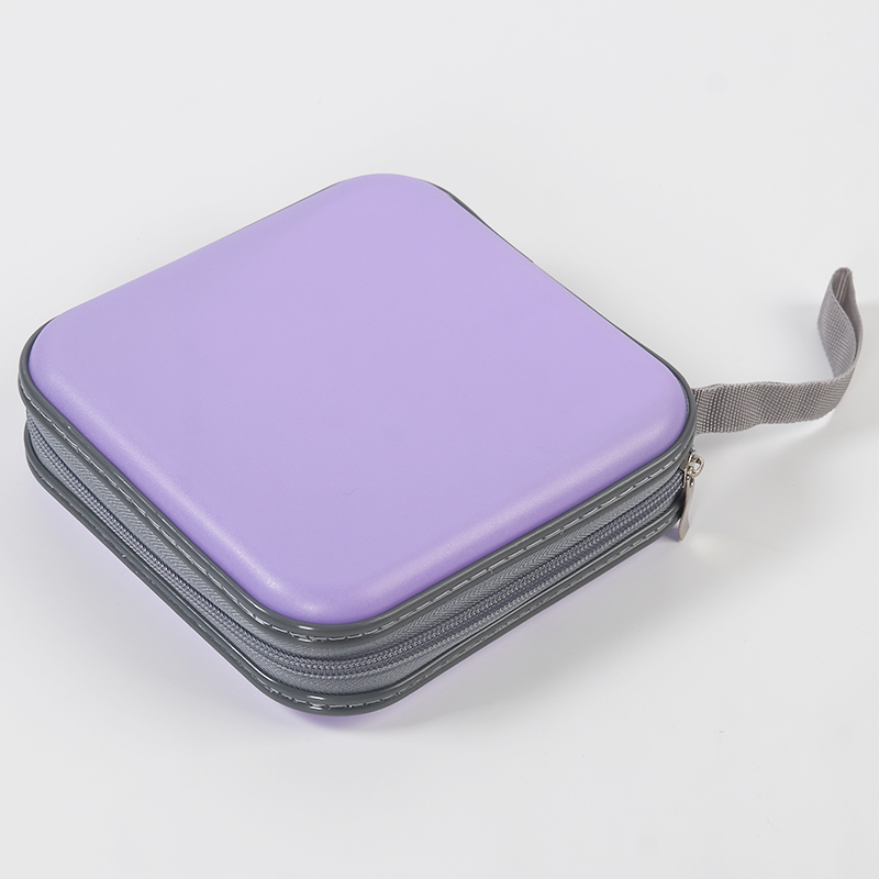 40 CD/DVD Hard Case Wallet w/Zipper, Durable Portable Plastic Storage for Car/Home/Travel, Non-Slip: Ivory