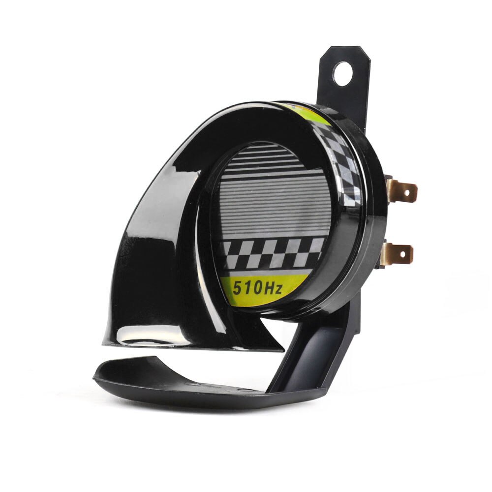 Universal 12V DC 130dB Snail Air Motorcycle Horn Siren Loud 510Hz for Car Truck Motorbike Waterproof: black
