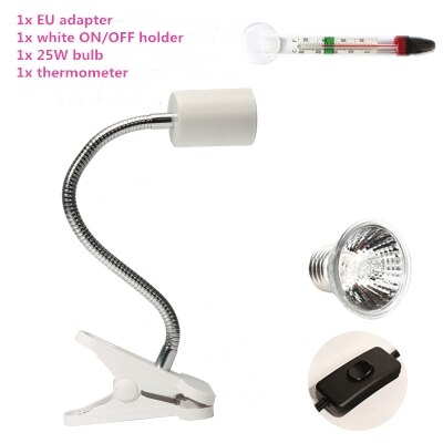 25w uva&uvb juster temperatur lamper skildpadde krybdyr varme tilbage kæledyr lys skildpadde calcium solarium akvarie habitat belysning: 25w hvide lamper