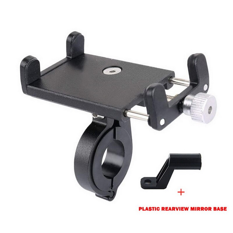 Aluminum Bicycle Phone Holder For Smartphone Outdoor Adjustable Support GPS Bike Phone Stand Mount Bracket Bicycle Accessories: rearview mirror B