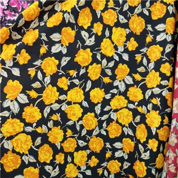 Mode Bedrukte Stof Diy Jurk Sjaal Satijn Stof Italiaanse Kleding Polyester Stof Materiaal Doek: Black