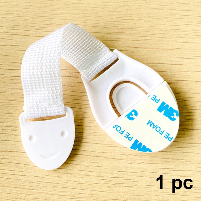3Pcs Child Lock Protection Kids Locking Doors Safety Cabinet Lock Baby Security Protector Plastic Protection Safety Lock: White-1pc