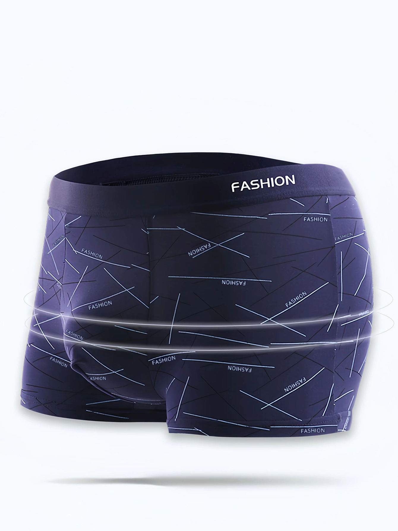 Ropa interior para hombre 4 Uds., calzoncillos boxer íntimos con estampado de líneas diarias cómodos, suaves y a la , boxers deportivos y transpirables