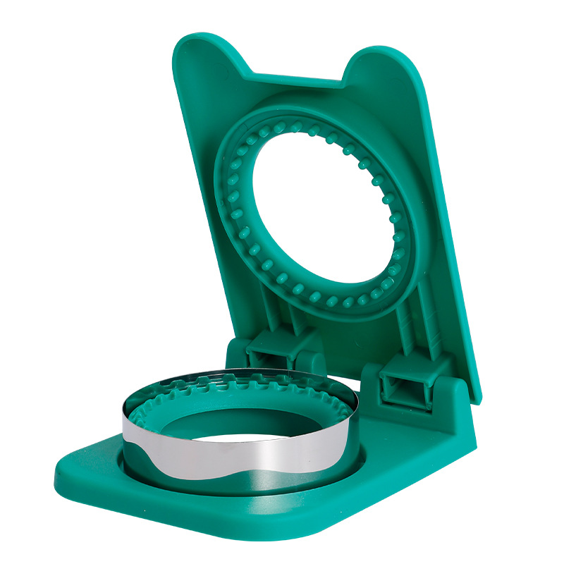 Sandwich Cookie Cutter Breakfast Sandwich Maker Bread Mold Toast Bread Cutting Die Breakfast Dessert DIY Tool Kitchen Gadgets: army green