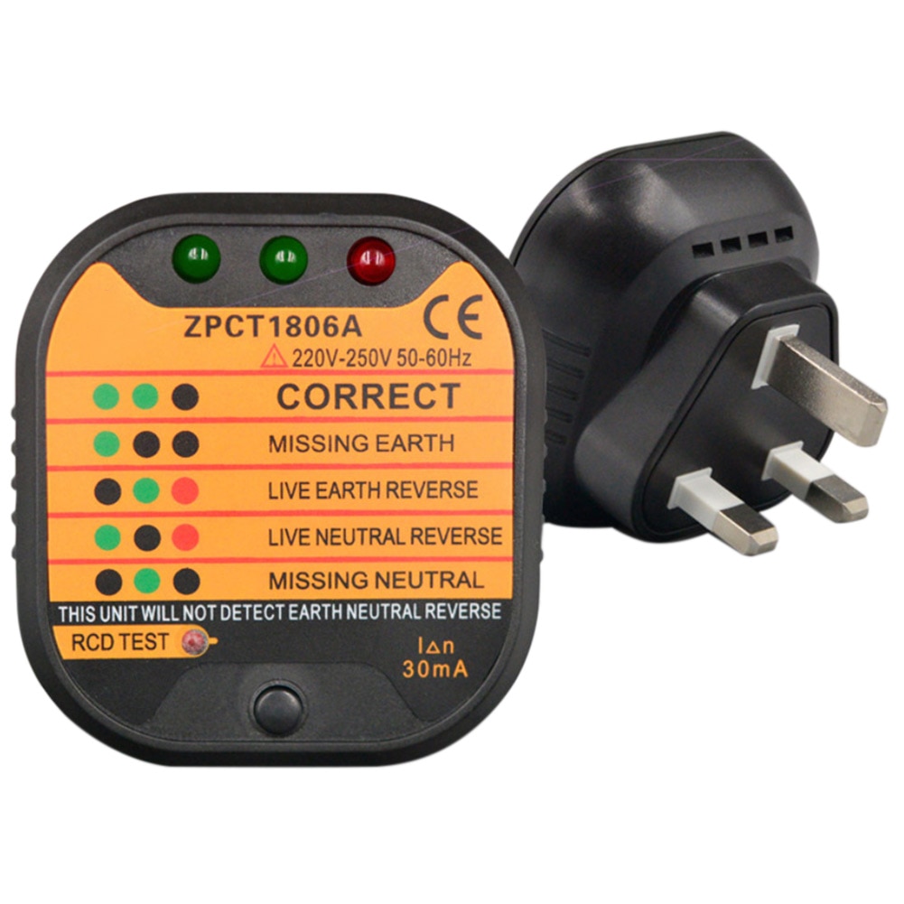 Stopcontact tester automatische elektrische circuit detector draadzoeker us/eu/uk stekker --m25: Britse stekker