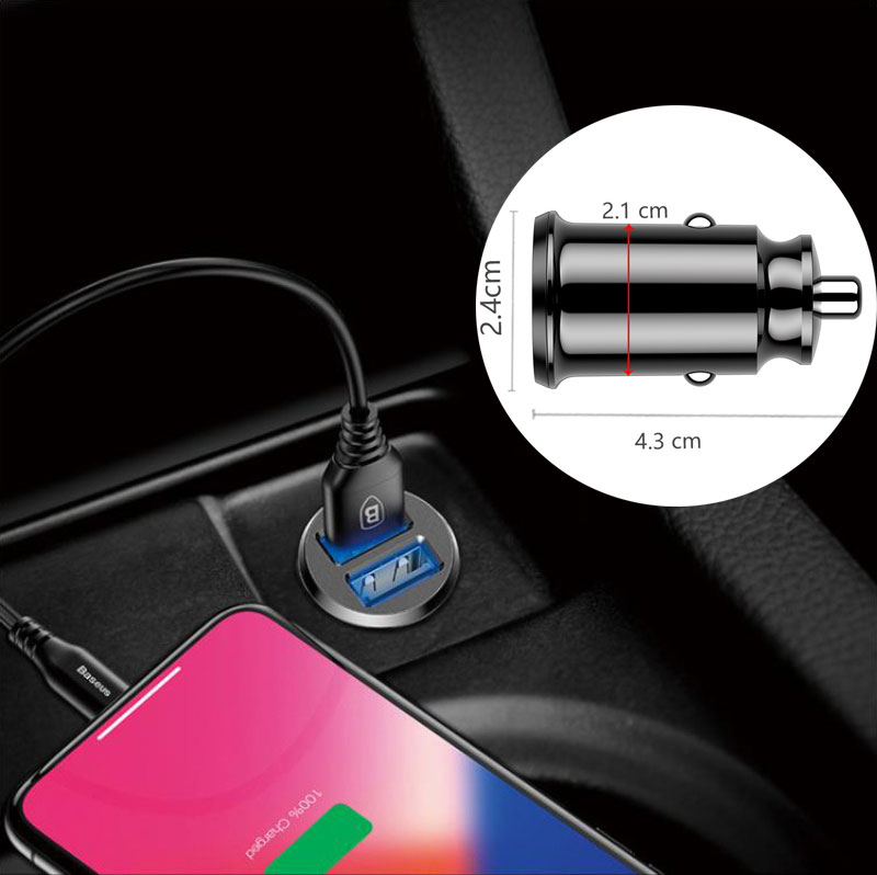 Mini Usb-poorten Car Charger Sigarettenaansteker Opladen Adapter Snel Opladen Auto Accessoires Voor Mobiele Telefoon Auto Aansteker Slot TXTB1