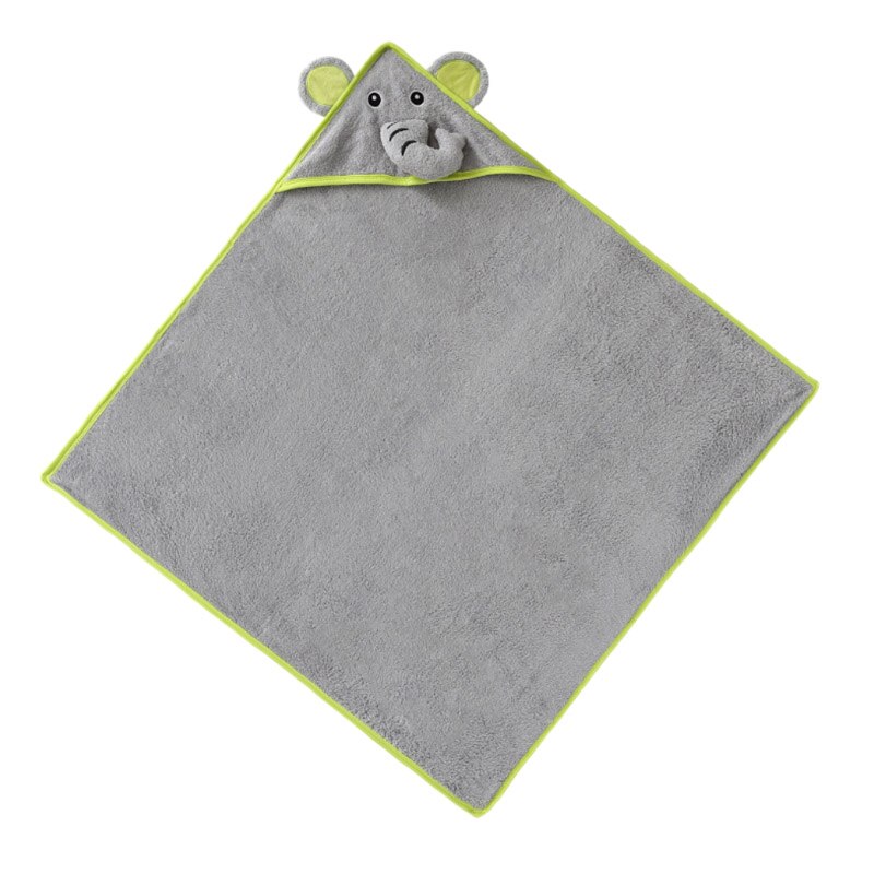 Hooded Baby Handdoek Grijs Olifant Wereld Natuurlijk Katoen Zacht En Absorberend Bad Handdoeken Met Kap Voor Baby 'S, Peuters, perfecte Baby: Default Title
