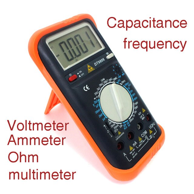Digital LCD 1999 display ACDC Multimeter Voltmeter Ammeter Ohm Capacitance resistance frequency tester Universal electric meter