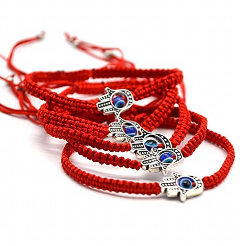 Corda trançada artesanal lucky red string pulseira mal olho charme pulseiras para as mulheres lhe trazer sorte pacífica tamanho ajustável