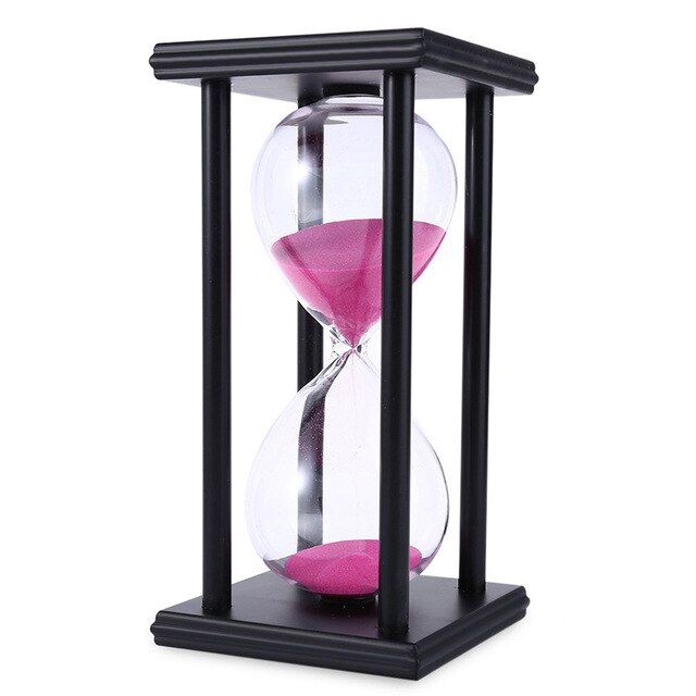 30/60 min timeglass sand timer for kjøkken skole moderne tre timeglass sandglass sand klokke te hjem dekorasjon: E / 30 min