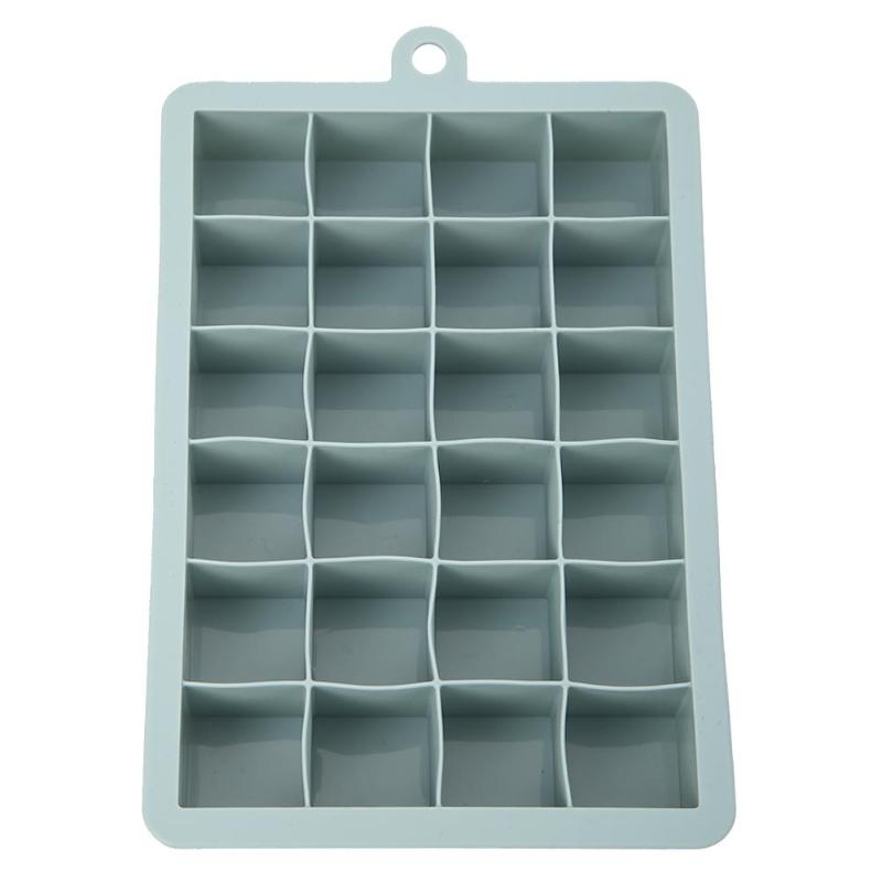 Bandeja de silicona para cubitos de hielo, 24 rejillas, fabricante de cubitos de hielo DIY, bandeja para cubitos de hielo, moldes de gelatina, accesorio de cocina, 1 Uds.: Verde militar