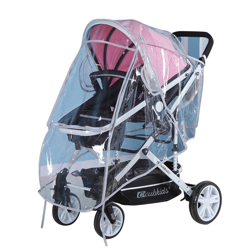 Stroller Accessories Waterproof Rain Cover Transparent Wind Dust Shield Zipper Open For Baby Strollers Pushchairs Raincoat: 09