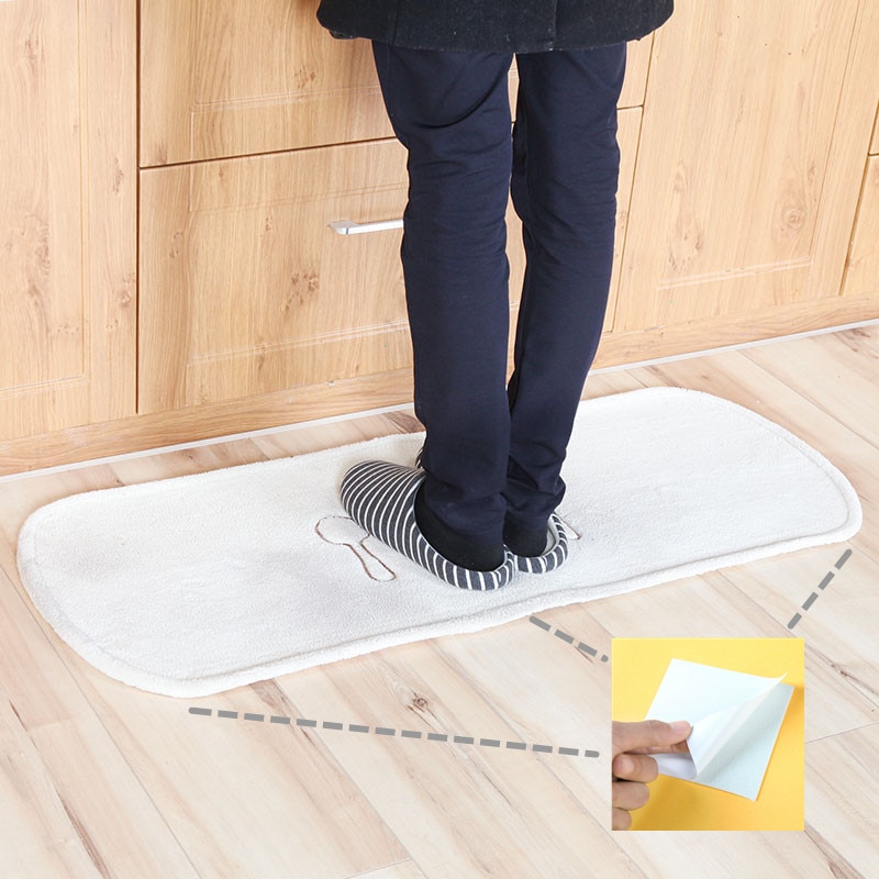 4 Stuks Herbruikbare Anti Slip Tape Stickers Lijm Sluiting Tape 10Cm Anti Curling Thuis Tapijt Tapijt Niet-geweven badkamer Mat Set