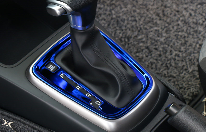 Til kia rio 4 x- line gear rammedæksel interiør panel cirkel dekorativ krom bil-styling lister tilbehør del: Blå