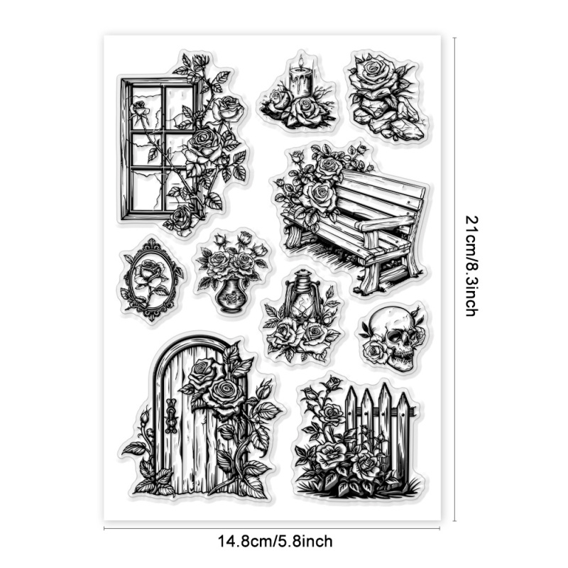 1Sheet Trees Clear Stamps for DIY Scrapbooking Crow Birds Silicone Clear Stamp Seals 15x15cm Transparent Stamps for Cards Making