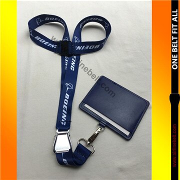 Blauw Boeing seat belt vliegtuig gesp lanyard met ID case houder voor pilot flight crew airman luchtvaart kantoor persoonlijkheid: dark blue