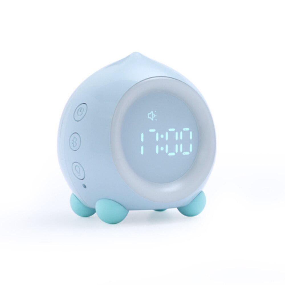 Xiaomi Youpin Perzik Vorm Wekker Smart App Bluetooth Speaker Multifunctionele Led Digitale Klok Slaap Nachtlampje Mute klokken: Ordinary-Blue