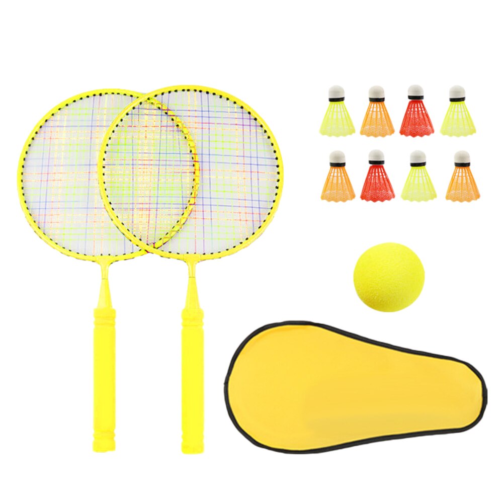 1 lot de raquettes de Badminton enfants Badminton outil d'entraînement Parent-enfant raquettes interactives pastèque rouge: Yellow