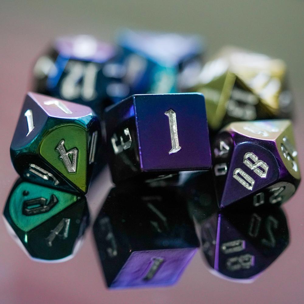 7 Stks/set Semihandmade Dnd Dobbelstenen D & D Dobbelstenen D4 D6 D8 D10 D % D12 D20 Polyhedral Games Dobbelstenen set Voor Tafel Games Mtg Rpg