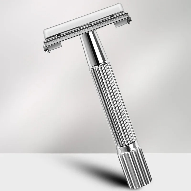 Juego de afeitadora de pelo y barba de doble filo, afeitadora de barba clásica tradicional para hombre, maquinilla de afeitar de seguridad para accesorios de estilismo de peluquero