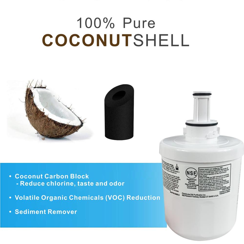 ¡De ! DA29-00003G filtro de agua del refrigerador, reemplazo para Samsung DA29-00003B, rsd257aars, HAFCU1, RS22HDHPNSR, WSS-1