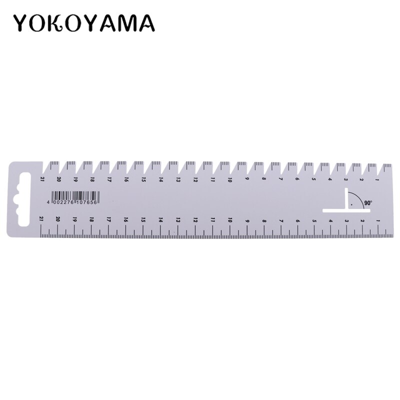 YOKOYAMA-Regla de espesor de retales de plástico, medidor de medida, herramientas de medida de costura de ropa, paños para el hogar, sastres, regla curva artesanal