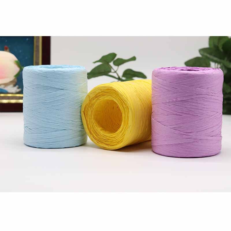 180 m/rolka bawełna rafia przędzy na drutach kapelusze letnie torby dzianiny szydełka DIY Handmade Craft dzianina nici