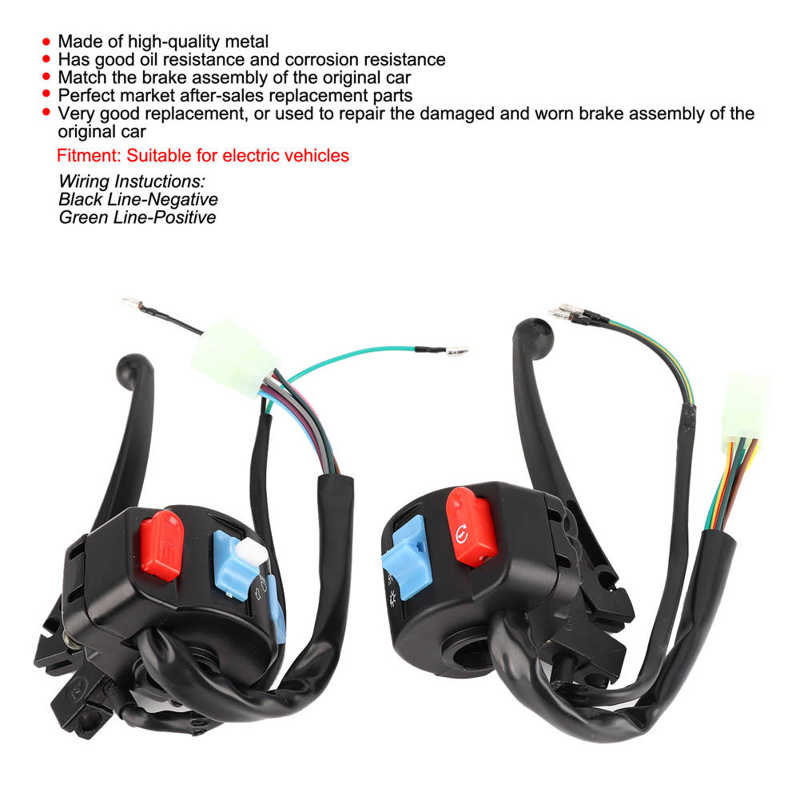 Car Accessories brake system Pair Motorcycle Front Brake Assembly Caliper Master with Handlebar Switch Button Universal brake