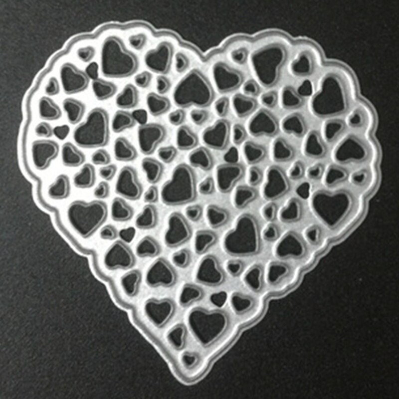 Hollow Out Heart Layer Metal Cutting Dies Stencil For DIY Scrapbooking Album Embossing Wedding Paper Card Craft Die Cut